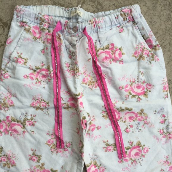 Rose Print Brushed Flannel Lounge Pants NWOT - Picture 3 of 7